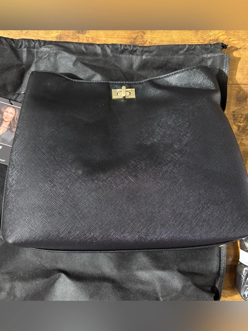 Vanessa Williams Posh Hobo Shoulder Bag in Black NWT